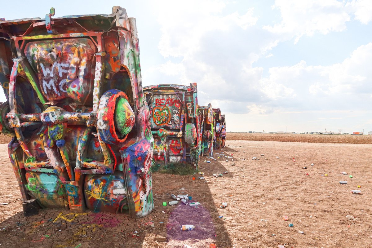 Die Cadillac Ranch bei Amarillo