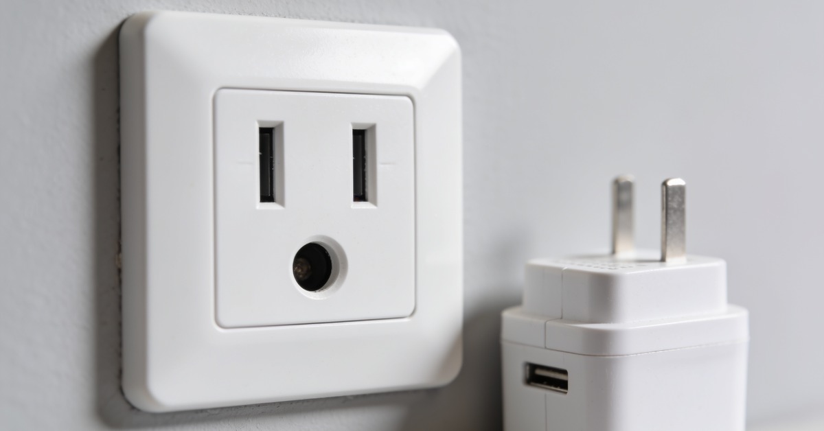 Steckdose USA: US-Steckdose Typ B mit US-Reiseadapter und USB-Anschluss